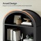 5-Tier Arched Bookshelf, Tall Storage Display Shelf, Black Bookcase